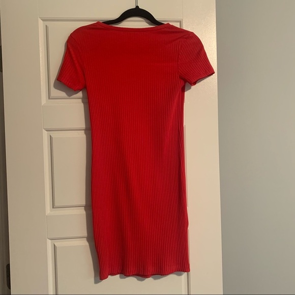 H&M Divided red stripped down short dress size S - Picture 2 of 2